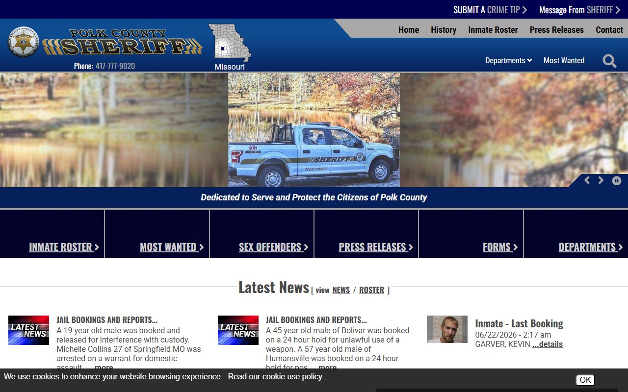 Polk County arrest records sheriff office homepage