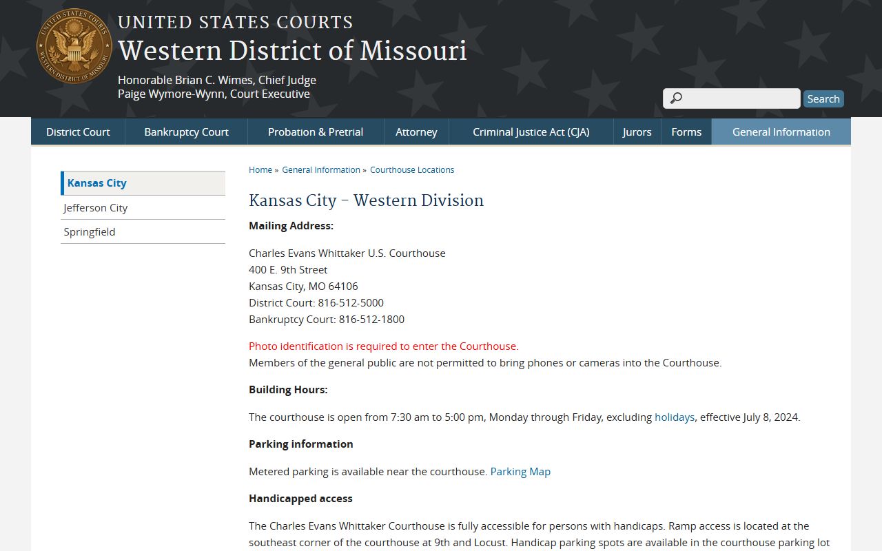Polk County federal court records Kansas City Western Division