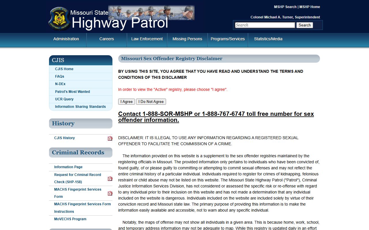 Polk County court records MSHP sex offender registry reference