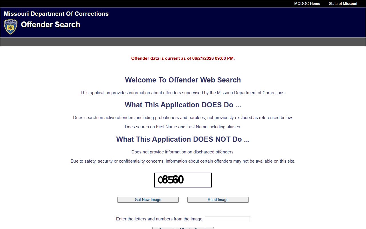 Polk County inmate records Missouri DOC offender search