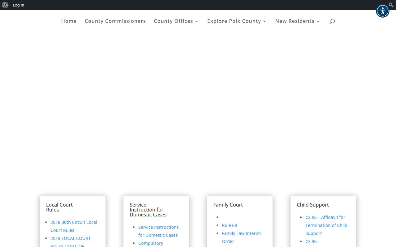 Polk County probate records county Circuit Clerk forms index